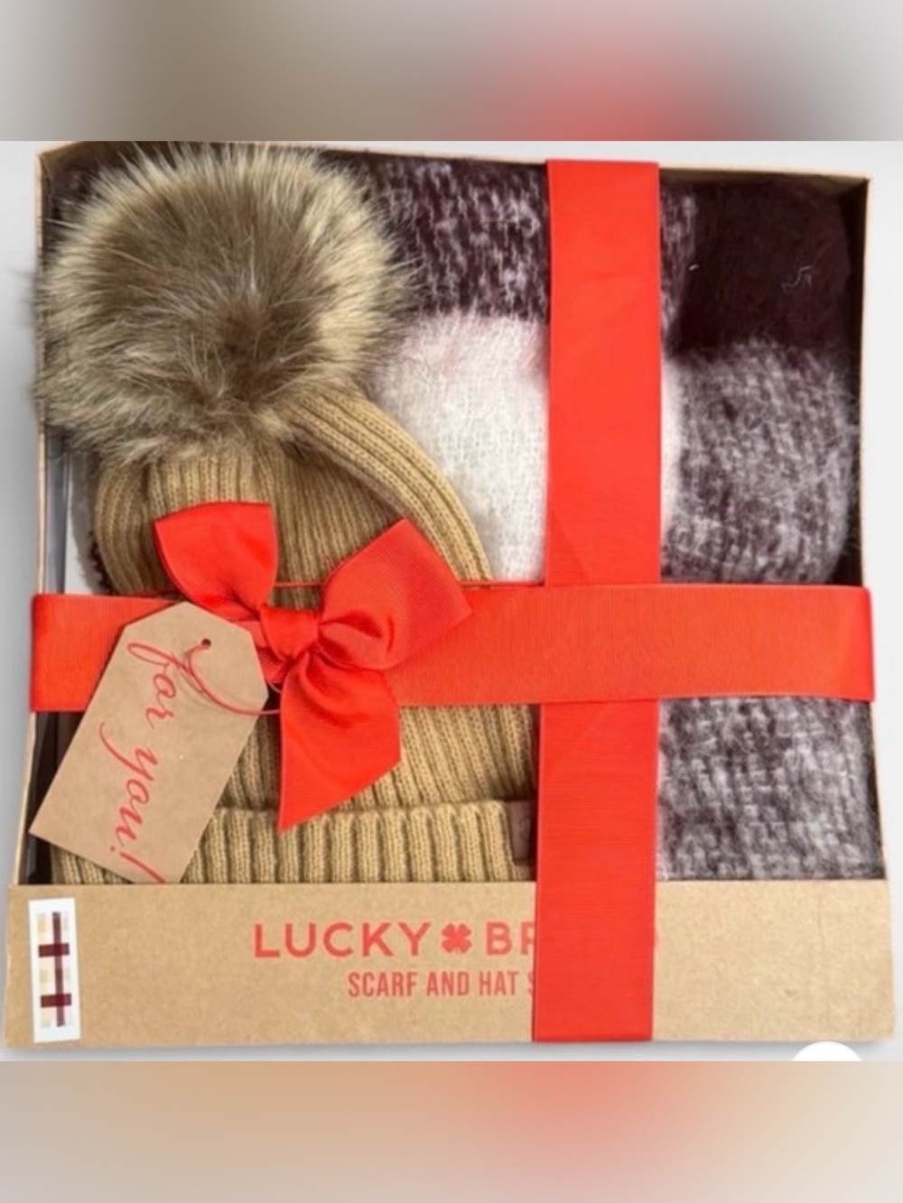 Lucky Brand Scarf & Beanie Gift Set